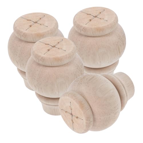 NUOBESTY 4 Stück Möbelbeine Ersatzfüße für Sofas und Schränke DIY Möbelzubehör Stabile Holzfüße Passende Beine für Verschiedene Möbelstile von NUOBESTY