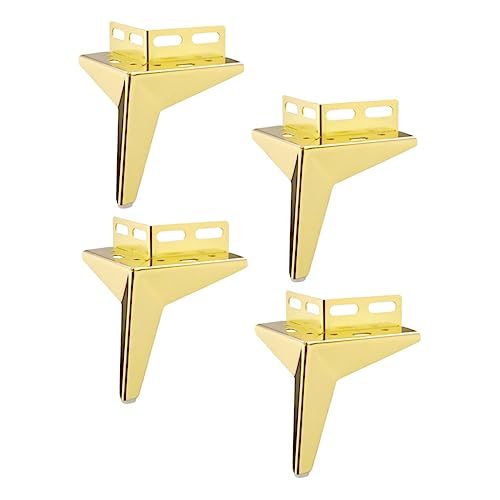 NUOBESTY 4 Stück Möbelbeine Sofabeine Tauschen Verstellbare Füße Einstellbar Bett Fuß Unterstützung Aluminium Einstellung Couch Füße Für Möbel Golden Kaltgewalzter Stahl von NUOBESTY