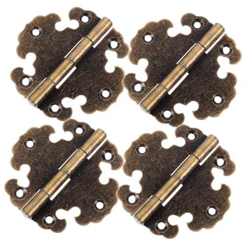 NUOBESTY 4 Stück Retro Scharniere aus Robustem Zinklegierung Metall Dekorative Scharniere für Möbel Holzschranktüren und Schmuckkästen Langlebig und Elegant für Vielseitige NUOBESTY 4 Stück Retro Scharniere aus Robustem Zinklegierung Metall Dekorative Scharniere für Möbel Holzschranktüren und Schmuckkästen Langlebig und Elegant für Vielseitige von NUOBESTY