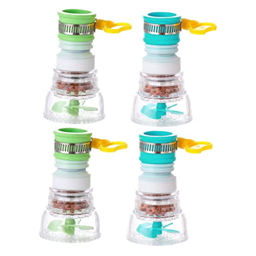 NUOBESTY 4 Stück Rotierbarer Sprühaufsatz für Wasserhahn Teiliges Spritzwassergeschützt für Küche und Bad Installieren Langlebig und Flexibel Grüner und Blauer Varianten von NUOBESTY