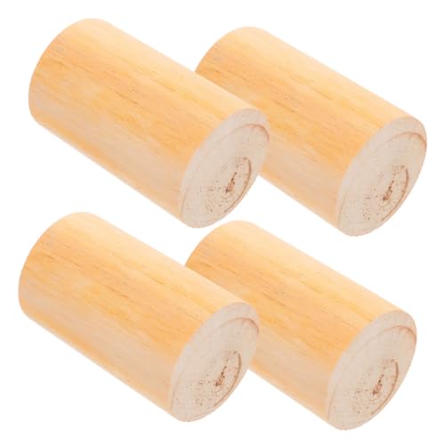 NUOBESTY 4 Stück Runde Erhöhungspads Unbehandeltem Holz für Sofas Betten Tische Innendurchmesser Installieren Rutschfest und Stabil von NUOBESTY
