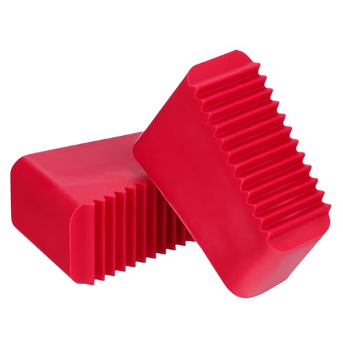 NUOBESTY 4 Stück Rutschfeste Leiterfußschutzkappen aus Strapazierfähigem Gummi Dickes Design mit Großer Auflagefläche Hitzebeständig und Verschleißfest Geeignet für Haushalts Klappleitern von NUOBESTY
