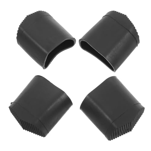 NUOBESTY 4 Stück Rutschfeste Matte Ersatz Pads drinnen Abdeckung nicht Leiter Feet Protector Teleskopleiterkappe Leiterfüße Fußmatte Leiter-Sicherheitsstoßstange Leiter Fußpad Gummi Schwarz von NUOBESTY
