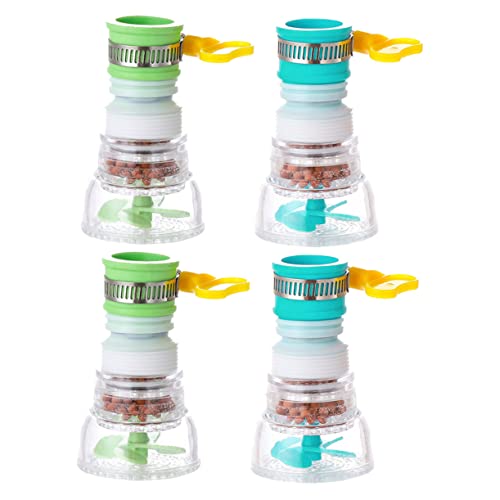 NUOBESTY 4 Stück Spritzschutz Wasserhahn Aufsatz Rotierender Filter für Küche Bad Einfache Installation Langlebig Effizienter Wasserfluss Kompatibel mit Verschiedenen Armaturen von NUOBESTY