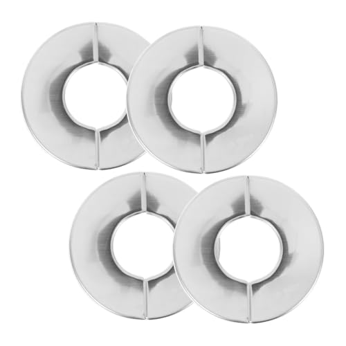 NUOBESTY 4 Stück Teiliges Edelstahl Rohrabdeckungsset Wasserdichtes Langlebiges Rohrverkleidungs Wandlochblenden Sanitär Heizung Klimaanlage und Badezimmer NUOBESTY 4 Stück Teiliges Edelstahl Rohrabdeckungsset Wasserdichtes Langlebiges Rohrverkleidungs Wandlochblenden Sanitär Heizung Klimaanlage und Badezimmer von NUOBESTY