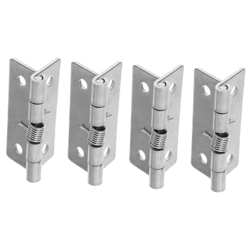 NUOBESTY 4 Stück Teiliges Edelstahl Türscharnier mit Federmechanismus Selbstschließend Geräuscharm Heavy Duty Tür Fensterscharniere für Innenräume Wie Zuhause Büro Schule von NUOBESTY