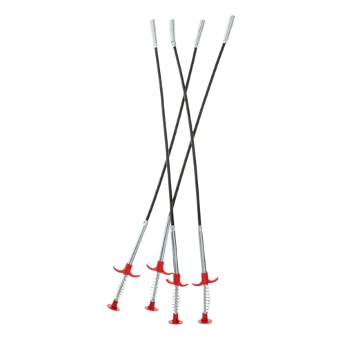 NUOBESTY 4 Stück Teiliges Flexibles Abflussreinigungsset mit Greifklaue Biegsames Stahlrohrreinigungswerkzeug für Verstopfte Waschbecken Toiletten und Küchenspülen Multifunktional und von NUOBESTY