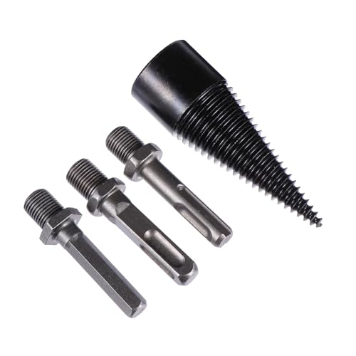 NUOBESTY 4 Stück Teiliges Holzspalter Bohrkegel Set mit Anti rutsch design Stabiles Integrales Splitting Drill Bit für Feuerholz Effizientes Holzspalten und Präzises Bohren Geeignet für NUOBESTY 4 Stück Teiliges Holzspalter Bohrkegel Set mit Anti rutsch design Stabiles Integrales Splitting Drill Bit für Feuerholz Effizientes Holzspalten und Präzises Bohren Geeignet für von NUOBESTY