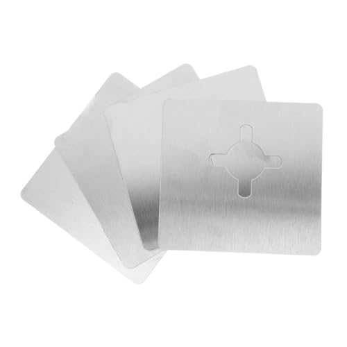 NUOBESTY 4 Stück Teiliges Türgriff Reparaturset Edelstahl Türverstärkungsplatte Robuste Türschloss Reparaturplatte Vielseitig für Holz Metalltüren Einfache Montage Langlebig von NUOBESTY