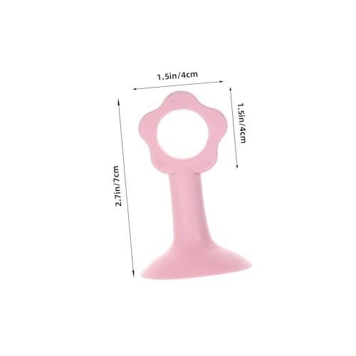 NUOBESTY 4 Stück Teiliges Türstopper mit Saugnapf Silikonbasierte Stoßdämpfende Türgriff Wandprotektoren in Blumenform Geräuschreduzierend Elastisch Langlebig Geeignet für Wände und von NUOBESTY