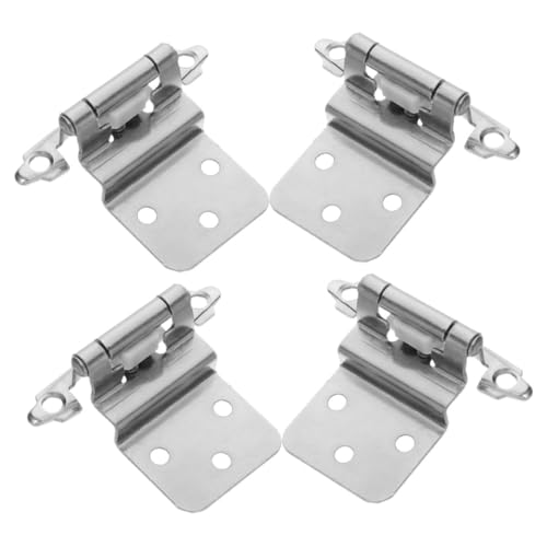 NUOBESTY 4 Stück Teiliges Versteckte Scharniere für Küchenschränke Selbstschließend Flächenbündig Belastbar Einfache Montage und Stufenlose Einstellung Robuste Metallkonstruktion für von NUOBESTY