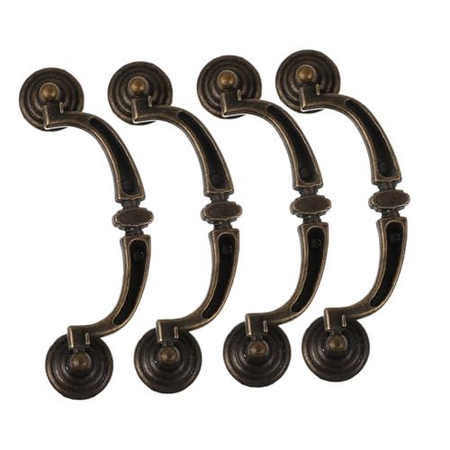NUOBESTY 4 Stück Teiliges Vintage Türgriff Bronze Antik Stil Dekorative Möbelgriffe für Küchenschränke Kleiderschränke und Holzboxen Robuste Schrankgriffe für Vielseitige Möbelanwendungen von NUOBESTY