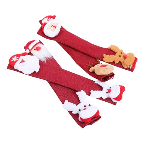 NUOBESTY 4 Stück Teiliges Weihnachts Handschutzbezüge für Kühlschrank und Mikrowelle Festliche Küchen Dekorationen für Weihnachtszeit Hitzebeständig und Flexibel Anpassbar von NUOBESTY
