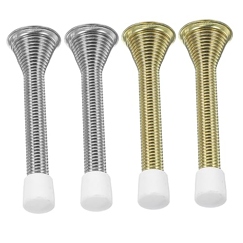 NUOBESTY 4 Stück Türstopper aus Federdesign Türstopper für Wohnzimmer Schlafzimmer und Küche Praktischer und Dekorativer Türhalte Stopp für Zuhause Gold Silber von NUOBESTY