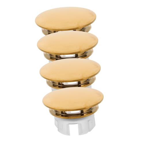 NUOBESTY 4 Stück Überlaufring Für Badezimmerspüle Metall Überlaufeinsatz Küchenspüle Einsatz Überlaufring Ersatz Spülbeckenlochabdeckung Spülbecken Überlaufabdeckung von NUOBESTY