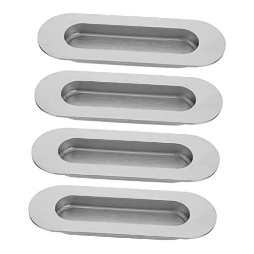 NUOBESTY 4 Stück Verdeckte Möbelgriffe Unsichtbare Schrank und Schubladengriffe Langlebig und Robust für Schiebetüren Küchenschränke Kommoden Hochwertige Verarbeitung Design von NUOBESTY