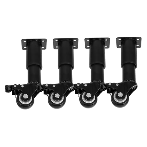 NUOBESTY 4 Stück Verstellbare Sofa -Beine verstellbare Bettbeine Möbelbeine verstellbare Tischbeine Kabinettsbeine Couch Beine Kommode Beine kaltgewalzter Stahl Black von NUOBESTY