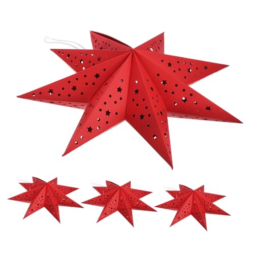 NUOBESTY 4 Stück Weihnachts Origami Laterne Weihnachtsstern Dekoration Stern Hängedekoration Stern Hängelaterne Weihnachtsparty Dekorationen Für Glühbirne LED NUOBESTY 4 Stück Weihnachts Origami Laterne Weihnachtsstern Dekoration Stern Hängedekoration Stern Hängelaterne Weihnachtsparty Dekorationen Für Glühbirne LED von NUOBESTY