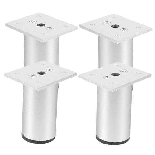 NUOBESTY 4 Stück verstellbare Schrankfüße Ersatzbeine für Sofa Unterstützung Möbelbein Kommode Erweiterbar schlank Tischbeinersatz Hockerbeine Stuhlbeine Aluminiumlegierung von NUOBESTY