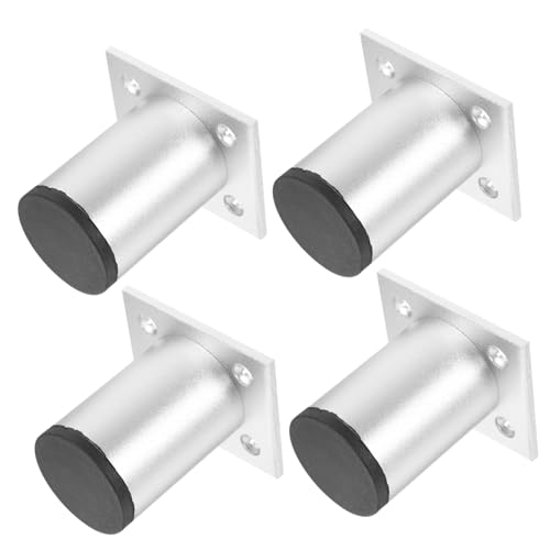 NUOBESTY 4 Stück verstellbare Schrankfüße Kommode klein Möbelbeine verstellbare Tischfüße Unterstützung Tischbeinersatz Stuhlbeine Couch füße Aluminiumlegierung Silver von NUOBESTY