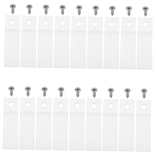 NUOBESTY 40 Sätze rutschfeste Schubladenstopper Transparentem mit Edelstahlschrauben Möbel Reparaturset für Kommoden Küchenschränke und Kleiderschränke Einfache Montage Verstärkende von NUOBESTY