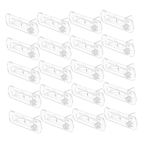 NUOBESTY 40 Stück Support für Möbelpartitionen Regal-Klemmhalterung Regalzubehör strapazierfähige Regalclips Regalhalter für Regalhalterung klarer Regalhalter Plastik Transparent von NUOBESTY