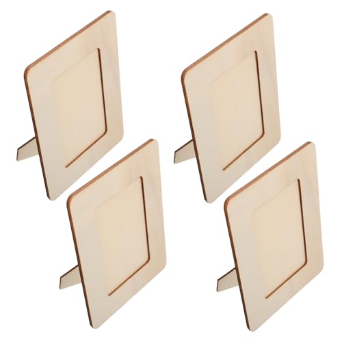 NUOBESTY 4stücke Teiliges DIY Holz-bilderrahmen Junge Mädchen Unvollendete Holzrahmen Zum Bemalen Innovatives Bastelprojekt Für Fantasie Und Kreativität von NUOBESTY