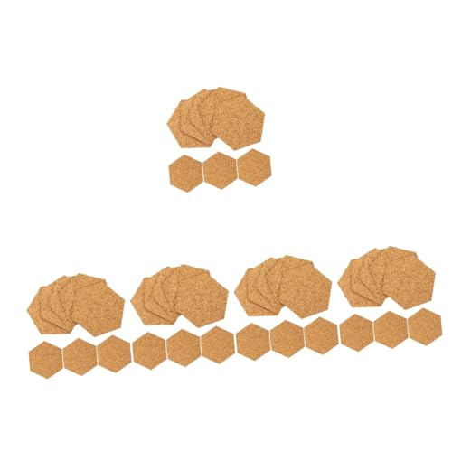 NUOBESTY 5 Sätze Selbstklebende Korkunterlage Selbstklebendes Tassenpad Selbstklebende Korkquadrate Stifte Planke Korkbrett Korkuntersetzer Untersetzer Trinken Kork Untersetzer 80 Stück * 5 von NUOBESTY
