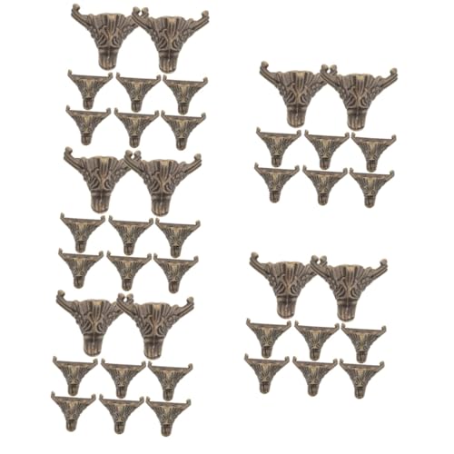 NUOBESTY 5 Sätze Teiliges Möbel Füße Dekorative Eckenschützer Für Holzboxen Und Möbel Vintage Design Einfache Installation Für Schmuckkästen Und Antikmöbel 8 Stück * 5 von NUOBESTY