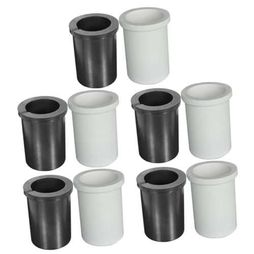 NUOBESTY 5 Sätze schmelzende Metallform Metalle Beton silberner Ton Bildhauerei Graphitform schmuckherstellung schmuck Machen Werkzeug Kokille aus Graphit Goldform gießen Graphitquarz Black von NUOBESTY