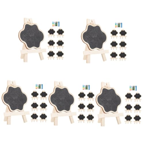 NUOBESTY 5 Sets Mini Tafel Kreidetafel Schilder Tafel Staffelei Whiteboard Staffelei Ständer Kleine Kreidetafel Ständer Fugenmörtel Wiederverwendbare Wandaufkleber Marker von NUOBESTY