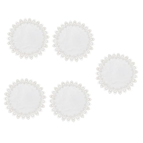 NUOBESTY 5 Stück Lampenabdeckungstuch Lampenschirm Schatten Spitzenabdeckung für Licht spitze lichtschirm abdeckung Lampenabdeckung für Tischlampe Polyester Weiß von NUOBESTY