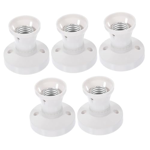NUOBESTY 5 Stück Lampenfassung Adapter für Deckenleuchten Einfache Installation Sicherer Sitz Vielseitig Einsetzbar in Werkstatt Küche Schlafzimmer Kompatibel mit Standard Glühbirnen von NUOBESTY