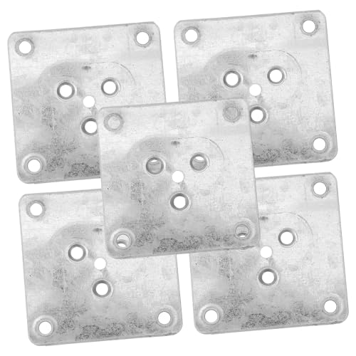 NUOBESTY 5 Stück Sofa Fußpolster Tischbein Befestigungsplatten Beinmontage Gerade Möbelbeinverbinder Möbelbein Befestigungsplatten Tischbein Montageplatte Verstellbare Füße Eisen von NUOBESTY