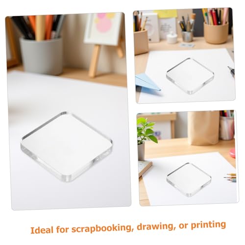 NUOBESTY 5 Stück Teiliges Acryl Stempelblock Transparent DIY Bastelwerkzeug Wichtig für Scrapbooking Malen Kartenherstellung von NUOBESTY