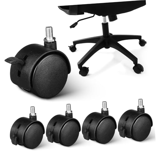 NUOBESTY 5 Stück Teiliges Möbelrollen mit Gewindestange Drehbare und Robuste Möbelräder aus PP mit Bremse Verschleißfest für Bürostühle Schränke Sofas Einfache Installation Rotation NUOBESTY 5 Stück Teiliges Möbelrollen mit Gewindestange Drehbare und Robuste Möbelräder aus PP mit Bremse Verschleißfest für Bürostühle Schränke Sofas Einfache Installation Rotation von NUOBESTY