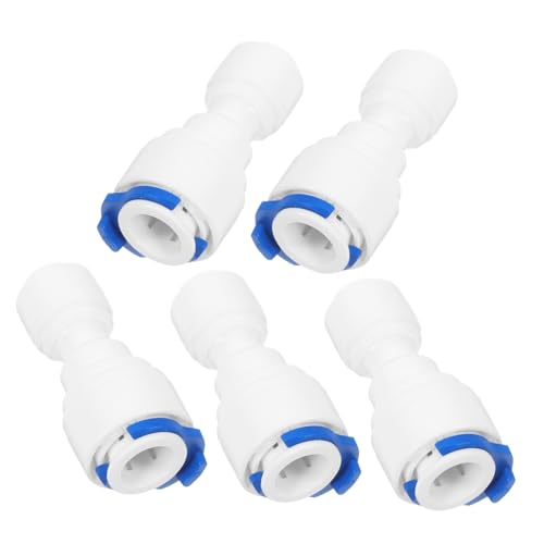 NUOBESTY 5 Stück Teiliges Wasserfilter Schnellanschlüsse bis Gerade Rohrverbinder für Wasserfiltersysteme und Bewässerungssysteme von NUOBESTY