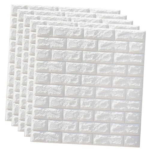 NUOBESTY 5 Stück Teiliges Ziegelmuster Wandpaneel Selbstklebend Schallisolierend Xpe Schaumstoff Weiße Tapetenfliesen für Wohnzimmer Tv Hintergrund Sofa Wanddekoration NUOBESTY 5 Stück Teiliges Ziegelmuster Wandpaneel Selbstklebend Schallisolierend Xpe Schaumstoff Weiße Tapetenfliesen für Wohnzimmer Tv Hintergrund Sofa Wanddekoration von NUOBESTY