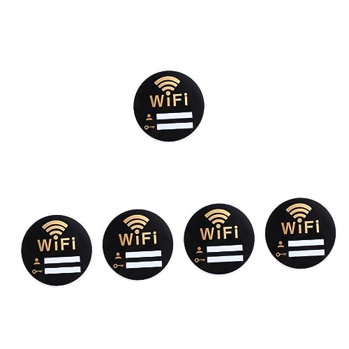 NUOBESTY 5st Druckbares Wlan-schild Wifi Passwortschild Für Gästezimmer Wlan Passwort Wlan-wandschild Wifi-board-schild Wlan-schild Für Gäste Wi-fi-schild-dekoration Büro Gast Kabellos von NUOBESTY