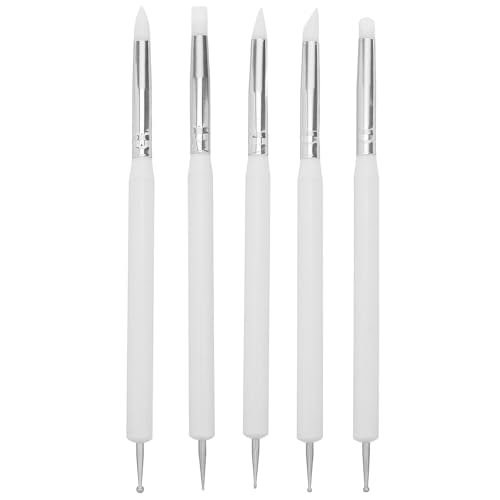 NUOBESTY 5-teiliges Modellierwerkzeug aus Ton: Doppelseitige Punktierstifte aus Silikon, Einkerbungsstifte für DIY-Töpferei, Tonmalerei, Modellier- und Bildhauerwerkzeuge NUOBESTY 5-teiliges Modellierwerkzeug aus Ton: Doppelseitige Punktierstifte aus Silikon, Einkerbungsstifte für DIY-Töpferei, Tonmalerei, Modellier- und Bildhauerwerkzeuge von NUOBESTY