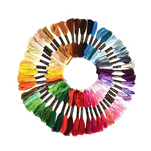 NUOBESTY 50 Stück Kreuzstich Garnset Farben Stickgarn für Handstickerei Diy Bastelprojekte Weiche Polyesterfäden für Anfänger und Kreative Dekorationen NUOBESTY 50 Stück Kreuzstich Garnset Farben Stickgarn für Handstickerei Diy Bastelprojekte Weiche Polyesterfäden für Anfänger und Kreative Dekorationen von NUOBESTY