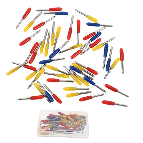 NUOBESTY 50-teiliges Tranchiermesser Für Vinyl Für Schneidemaschinen Wolframstahl-schriftschneider 30° 45° 60° Gummibeschichtet Für Glatte Saubere Schnitte von NUOBESTY