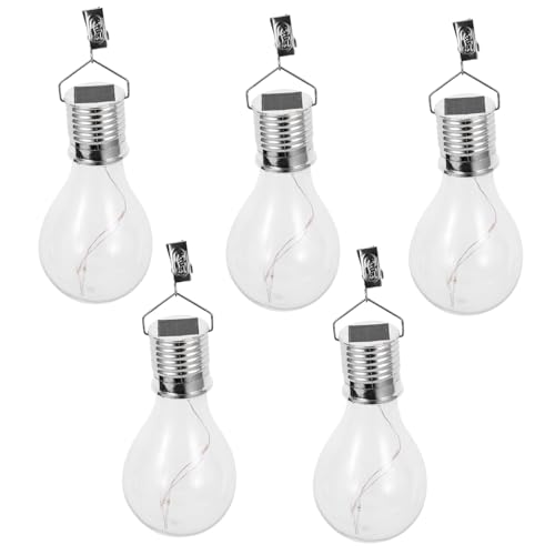 NUOBESTY 5Stücke Solar Glühbirnen Mit Clip Design Für Garten Hochtransparente LED Lampen Für Außenbeleuchtung Für Terrasse Und Camping Warmweiß NUOBESTY 5Stücke Solar Glühbirnen Mit Clip Design Für Garten Hochtransparente LED Lampen Für Außenbeleuchtung Für Terrasse Und Camping Warmweiß von NUOBESTY