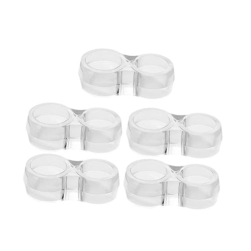 NUOBESTY 5stücke Türgriffpuffer Transparente Türstopper Für Türknäufe Selbstklebende Schutzringe Stoßdämpfende Türknopf-Puffer Für Wandschutz Und Kollisionsschutz von NUOBESTY
