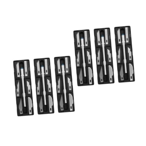 NUOBESTY 6 Sätze Schnitz Messer Set Allzweckmesser Schnitzwerkzeuge Holzbearbeitung bastelzeug Craft multifunktionswerkzeug praktischer Schnitzmesser schneidendes Schnitzwerkzeug Silver von NUOBESTY