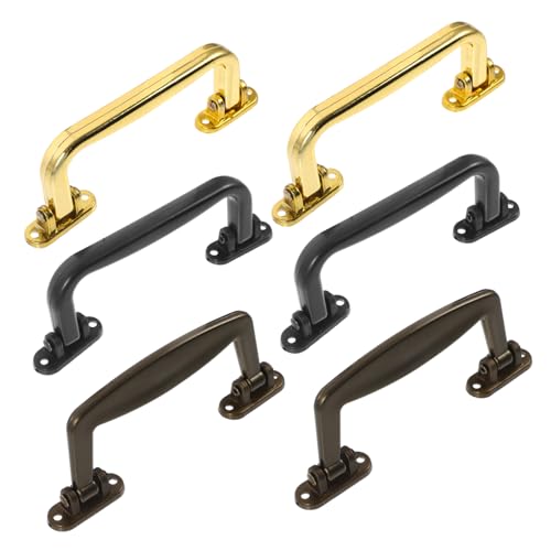NUOBESTY 6 Stck Teiliges Vintage Schmuckkoffergriffe aus Kunststoff und Aluminium Langlebige Ersatzgriffe für Geschenkkisten und Schmuckboxen Einfache Montage Robust und Komfortabel von NUOBESTY
