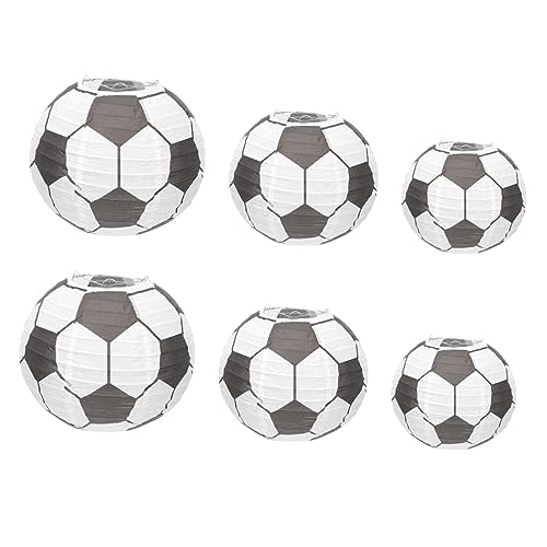 NUOBESTY 6 Stück Fußball Papierlaternen mit Eisenrahmen Leichte Bunte Lampions für Fußball Party Deko Geeignet für Innen und Außen für Geburtstag Sportevent Hochzeitsdeko NUOBESTY 6 Stück Fußball Papierlaternen mit Eisenrahmen Leichte Bunte Lampions für Fußball Party Deko Geeignet für Innen und Außen für Geburtstag Sportevent Hochzeitsdeko von NUOBESTY