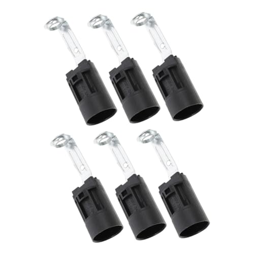 NUOBESTY 6 Stück Lampenfassung Kunststoff Langlebiger Ersatz Lampensockel für Kerzenlampen Vielseitig Einsetzbar für Wohn und Geschäftsbeleuchtung Sichere Verbindung von NUOBESTY