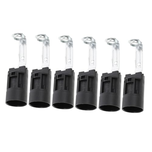 NUOBESTY 6 Stück Lampenfassung Schwarzer Sockel mit Halterung Vielseitig Kompatibel Einfache Montage Langlebiger Lampensockel für Kerzenlampen und Kristallleuchten NUOBESTY 6 Stück Lampenfassung Schwarzer Sockel mit Halterung Vielseitig Kompatibel Einfache Montage Langlebiger Lampensockel für Kerzenlampen und Kristallleuchten von NUOBESTY