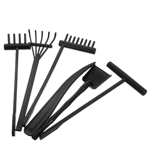 NUOBESTY 6 Stück Mini-Zen-rechen, Kunststoff, Schwarz, Sandrechen, Werkzeuge für Garten, Meditationstisch, DIY-projekte von NUOBESTY